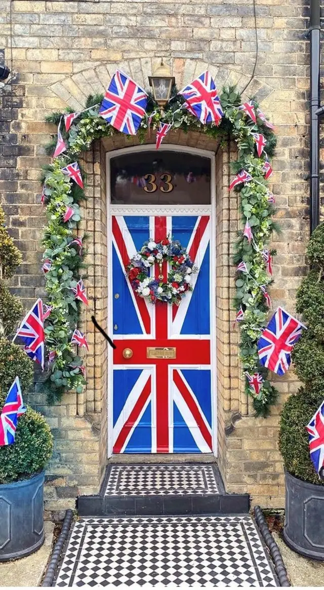 A Union Flag front door