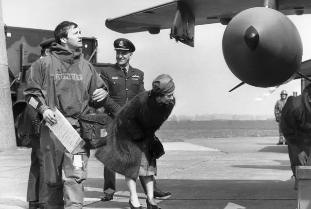 The Queen visits RAF Coltishall, as it was then known, in 1983