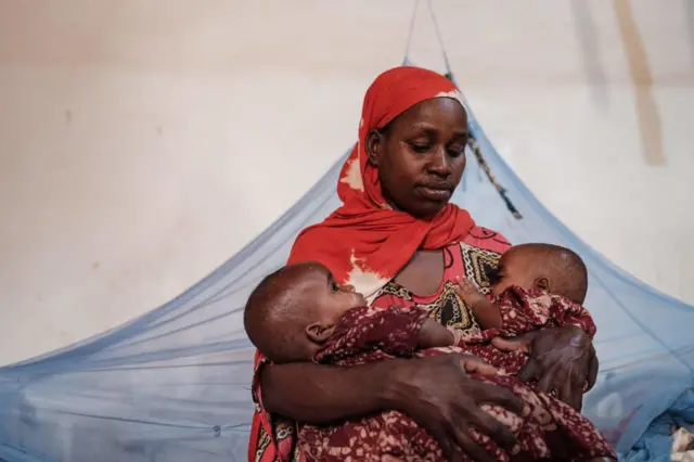 Displaced mother in Baidoa, Somalia