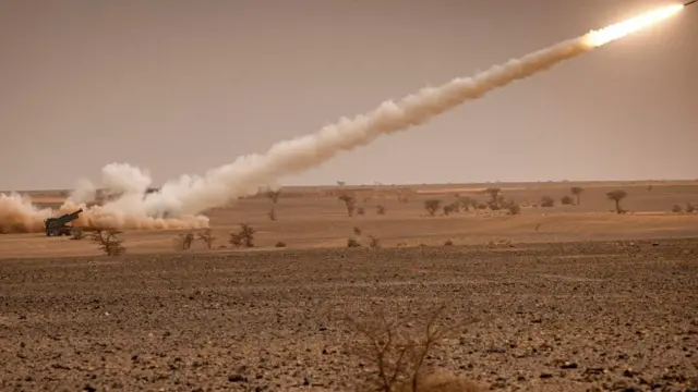 A US-made M142 HIMARS rocket launcher takes part in military exercises last year