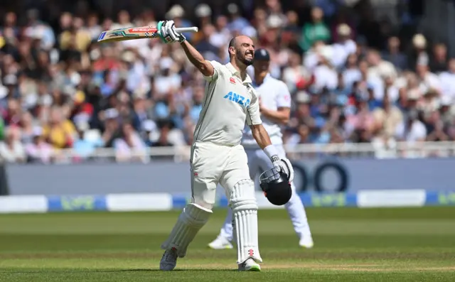 Daryl Mitchell celebrates his century