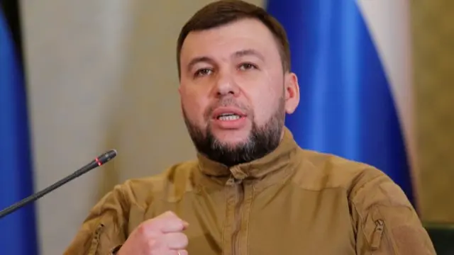 Head of the separatist self-proclaimed Donetsk People's Republic Denis Pushilin