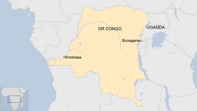 A map of DR Congo