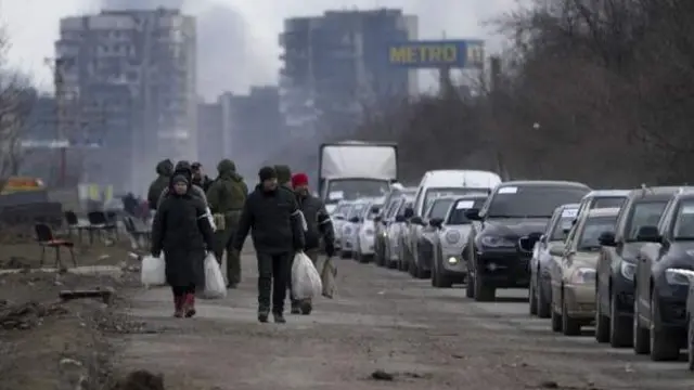 Civilians trying to flee Mariupol in March