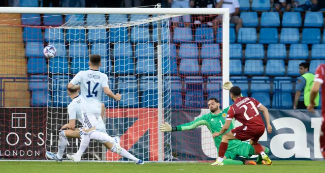 Scotland's defence is all over the place as Bichakhchyan pokes in the opener