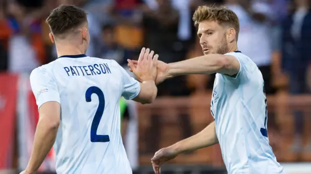 Armstrong's brace has turned the game in Scotland's favour