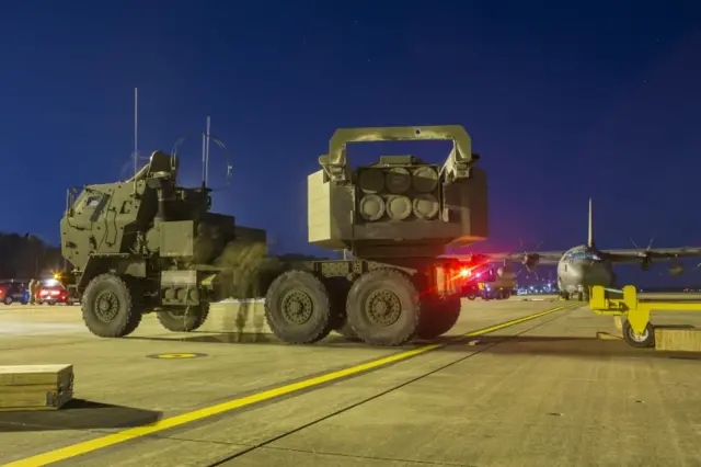The US has pledged to send its Himars rocket launchers to Ukraine (file pic)
