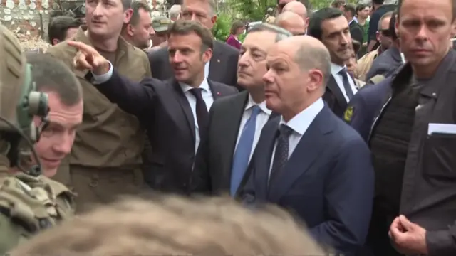 European leaders in Irpin
