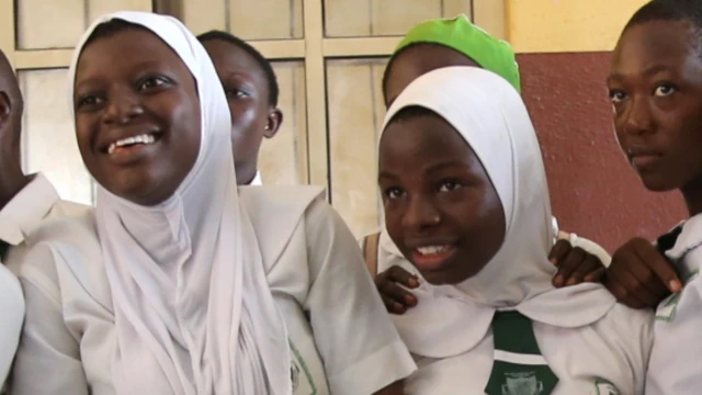 Children at a high school in Lagos, Nigeria - 2022