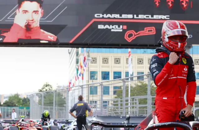 Charles Leclerc secures pole in Baku