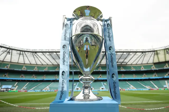 Premiership rugby trophy