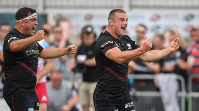 Saracens celebrate