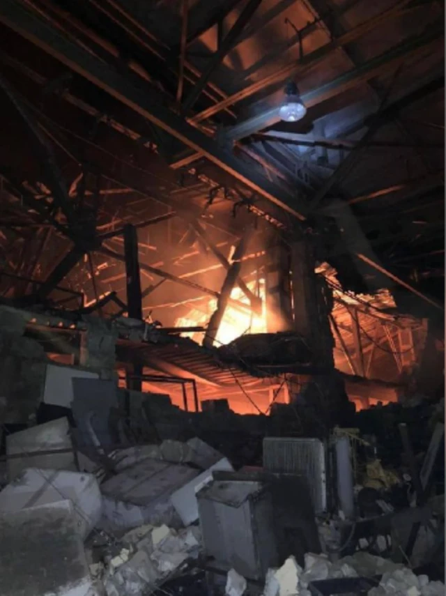 A destroyed building in Kharkiv, north-eastern Ukraine. Photo: 2 June 2022