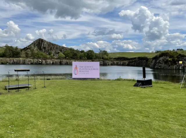 Preparations are under way in Northumberland for a beacon lighting ceremony along Hadrian’s Wall and Cawfield Quarry