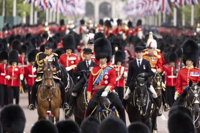 Final rehearsals for Trooping the Colour took place last weekend at Horse Guards Parade in London