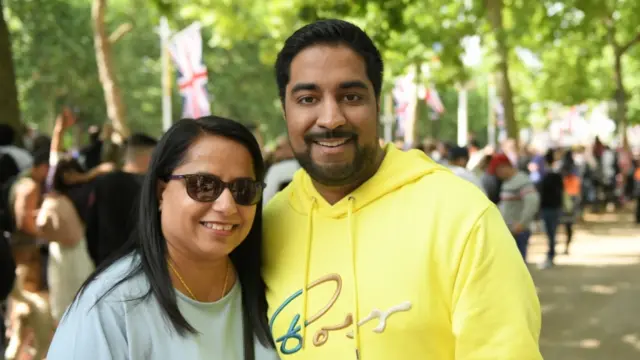 Bal Banga (L) and her son Gavin on The Mall