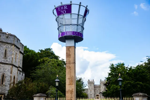 A beacon at Windsor Castle