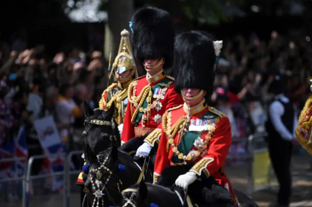 Prince Charles and Prince William on parade