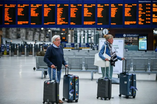 Passengers at Glasgow Central Station