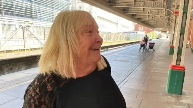 Trish Stephens, a rail passenger at Nottingham Station today