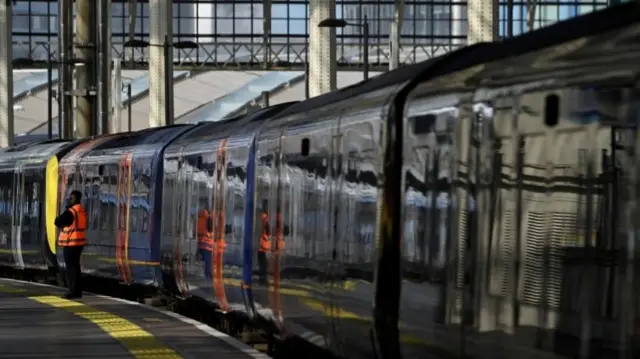 Train worker at London Waterloo