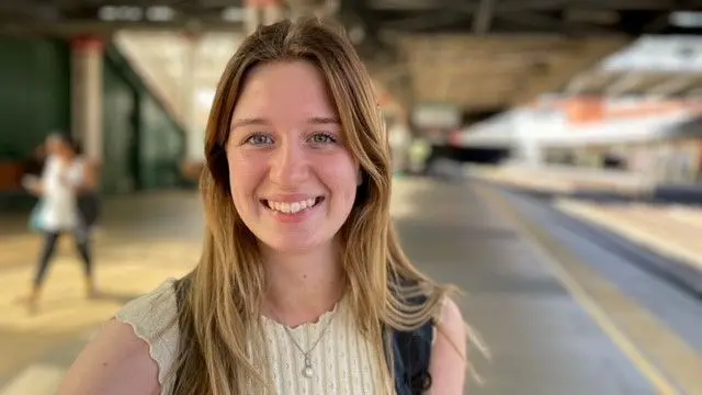 Chloe Pitts, a rail passenger at Nottingham Station today