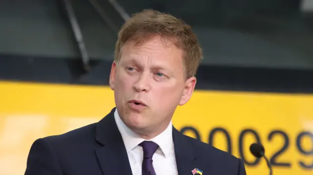 Transport Secretary Grant Shapps speaking