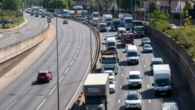 Heavy traffic during rush hour in London