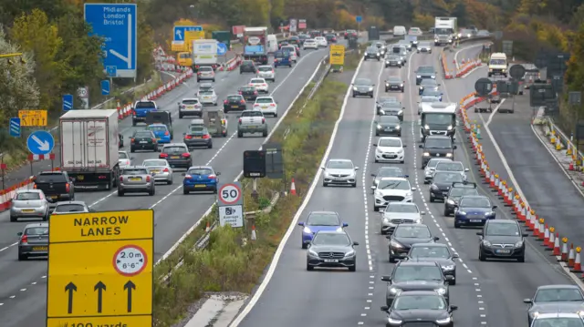 Heavy traffic on a motorway