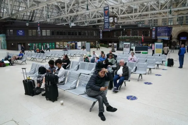 Only a few people were at the usually packed Central Station