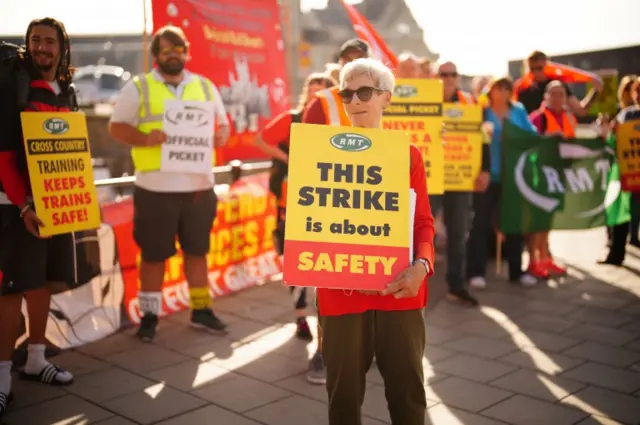 RMT Picket Line at Bristol Temple Meads Station