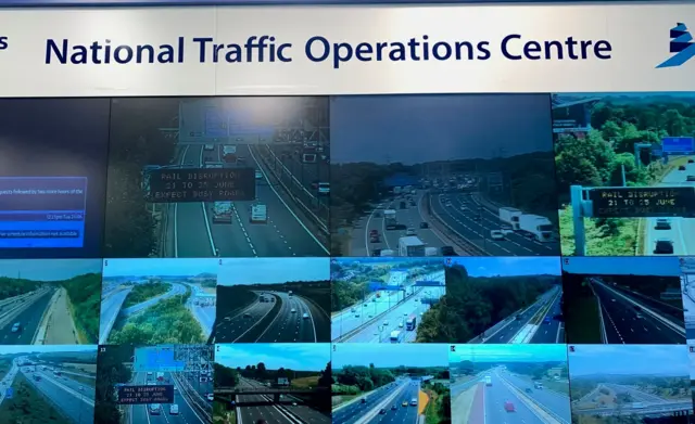 Screens at the National Traffic Operations Centre