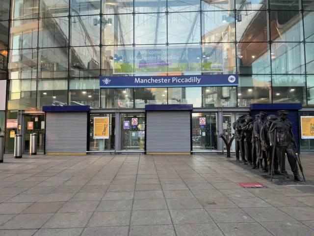 Manchester Piccadilly on the morning of Tuesday 21 June