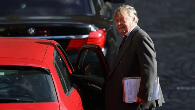 Ken Clarke pictured getting into his car