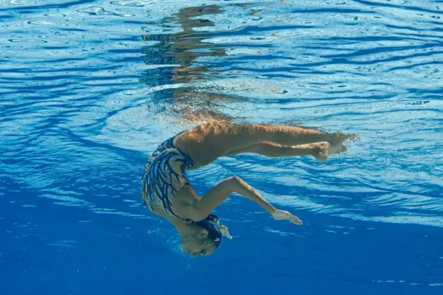 South Africa's Xera Vegter Maharajh competing at the World Aquatics Championships.