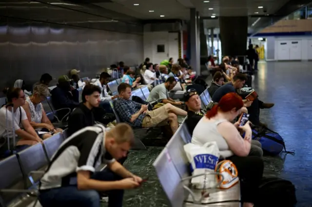 Inside Euston station, 21 June 2022