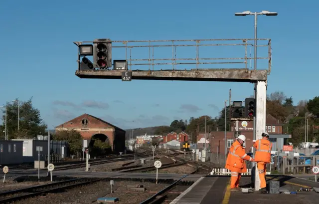 Rail signal repairs (file image)