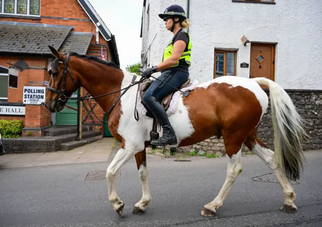 Woman on a horse in Uffculme