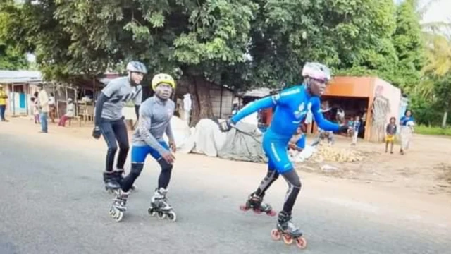 The three roller bladers