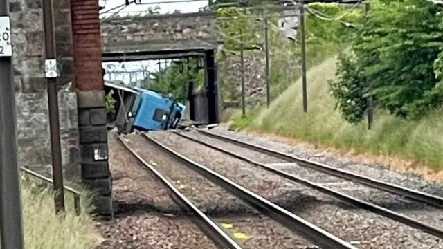 Lorry on the track