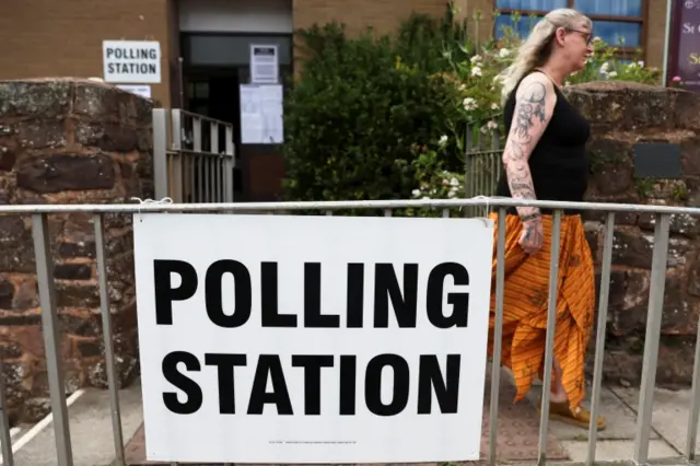 Polling station in Tiverton and Honiton