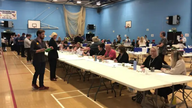 Tiverton and Honiton by-election count