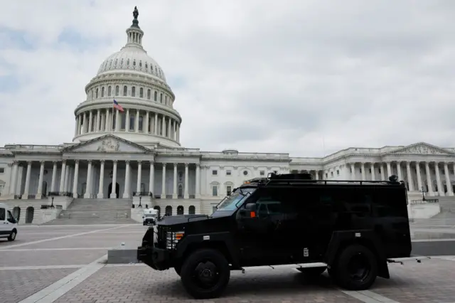 Security van outside US Supreme Court