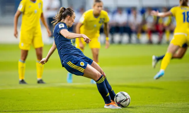 Caroline Weir's penalty opens the scoring