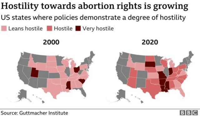 Abortion rights map