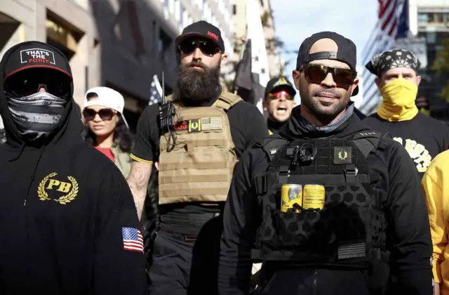 The Proud Boys rally in Washington DC in November 2020