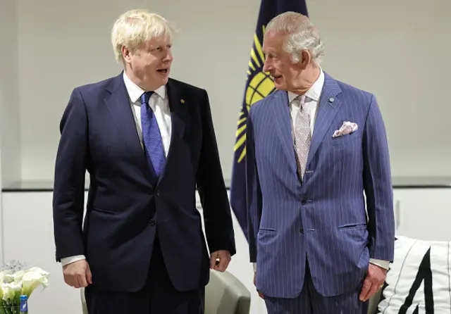 UK PM Boris Johnson and the Prince of Wales meet in Kigali