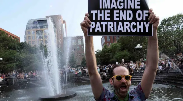 Thousands of protesters marched on Washington Square Park in New York City