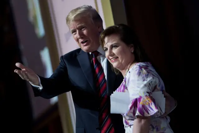 Donald Trump and Marjorie Dannenfelser in 2018