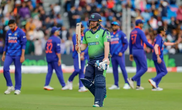 Ireland opener Paul Stirling was dismissed for just four runs against India